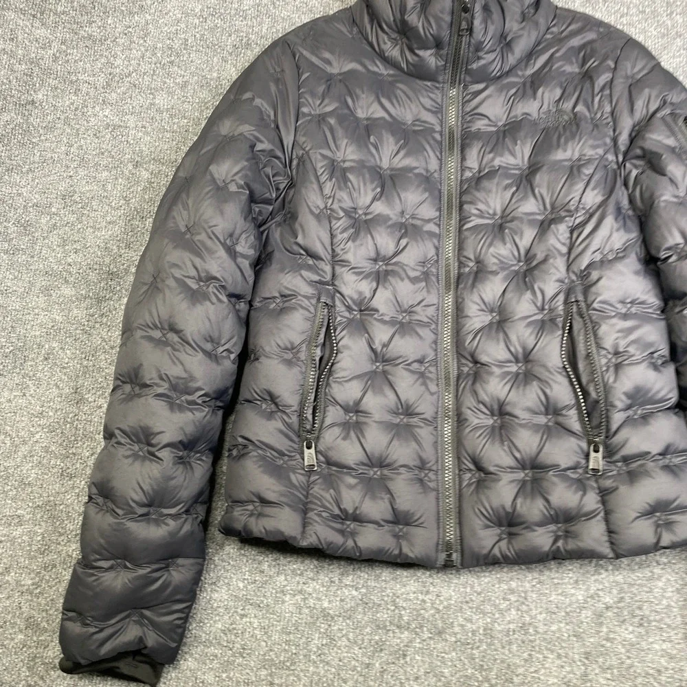 The North Face Womens Black Cross Quilted Down Puffer Jacket Small FA19 Zip Up - Picture 2 of 12